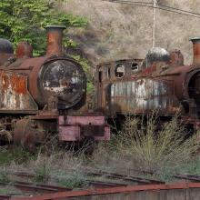 13 – Cemitério de locomotivas no Peso da Régua. 2006. Foto Luís Canotilho