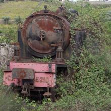 18 – Cemitério de locomotivas no Peso da Régua. 2006. Foto Luís Canotilho